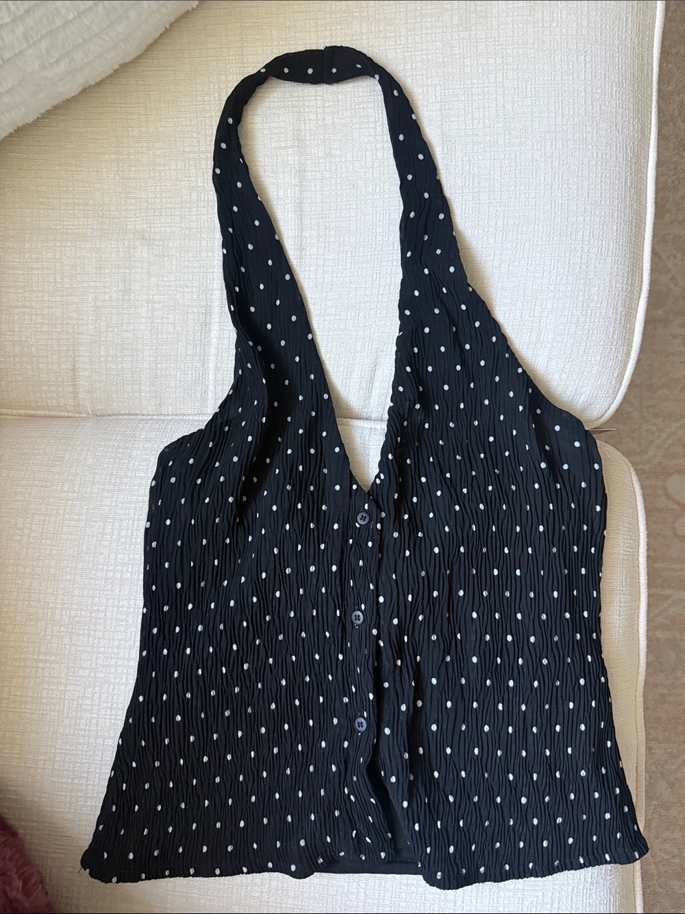 Lioness Brat Halter Top in Onyx Polka - Picture 3 of 5